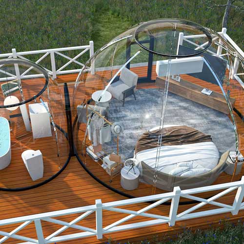 Geodesic Dome Outdoor Igloo For Glamping Pods