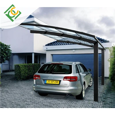 L Shape Aluminum Polycarbonate Carport For Residential Parking